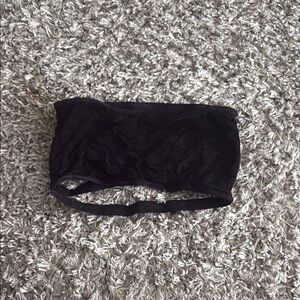 Black Strapless Bandeau